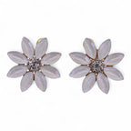 Flower Pearl Vintage Glass  Earrings