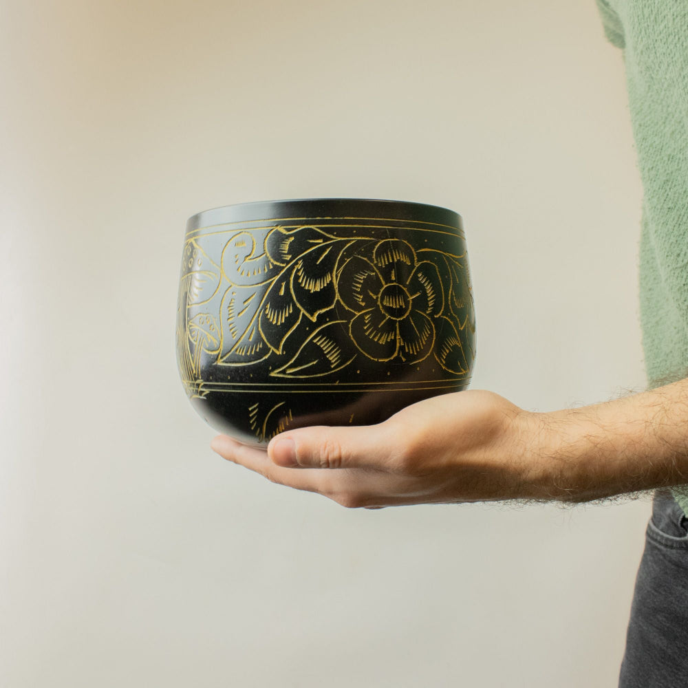The Mushroom Cauldron Singing Bowl — Gold