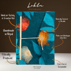 Lokta Bold Floral Midnight Blue Notebook  Large