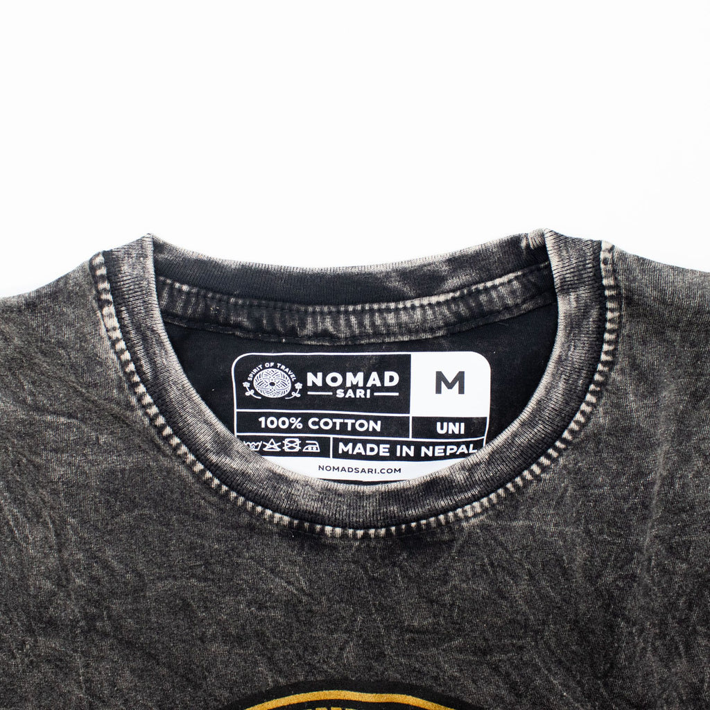 Nomad Sari Stonewashed Cotton T-Shirt | Rebel |Charcoal | Medium