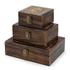 Mango Carved Tea Box 6 compartments