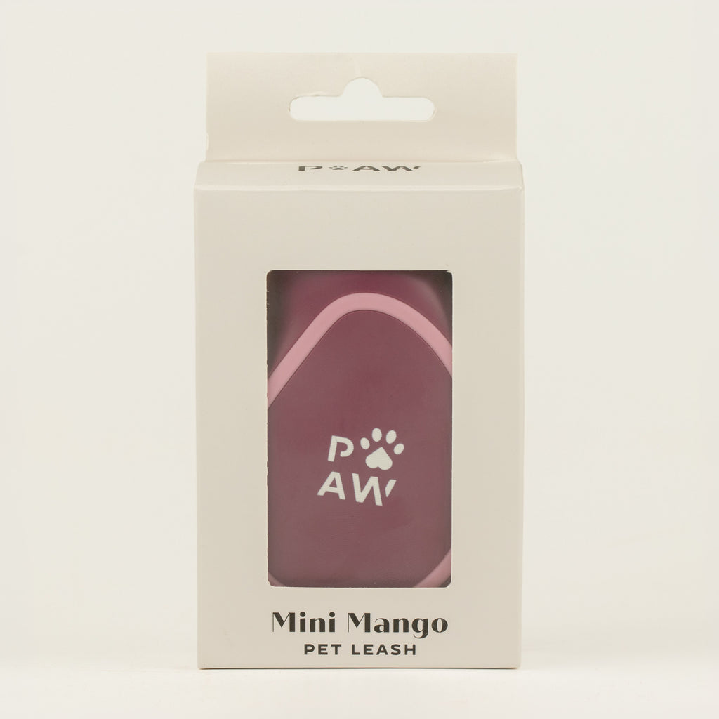 Mini Mango Retractable Dog Lead with Wrist Strap - Plum - 3m