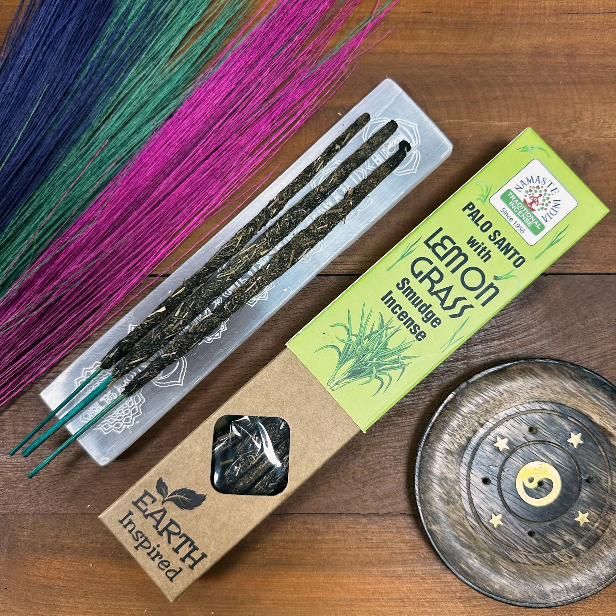 Namaste India Earth Inspired Palo Santo With  Lemon Grass Smudge Incense