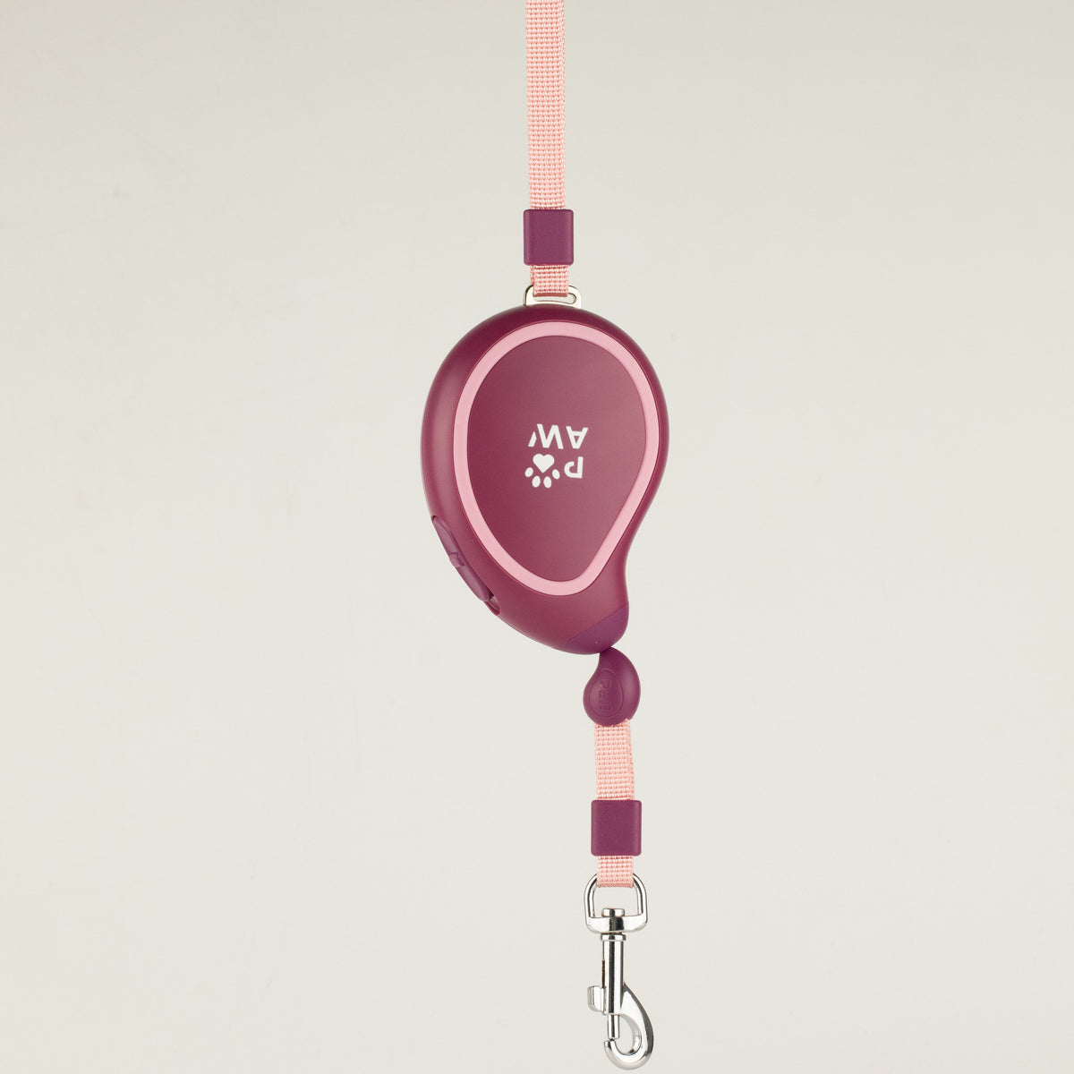 Mini Mango Retractable Dog Lead with Wrist Strap - Plum - 3m