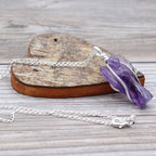 Amethyst Gemstone Guardian Angel Pendant