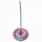 Ganesha Soapstone Disc Incense Holder