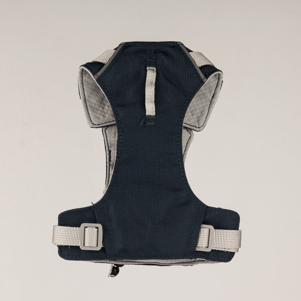 Dog Step-In Guardian Harness with Reflective Mesh & Black Obsidian Charm - Rock Grey - Extra Small (2-4kg)