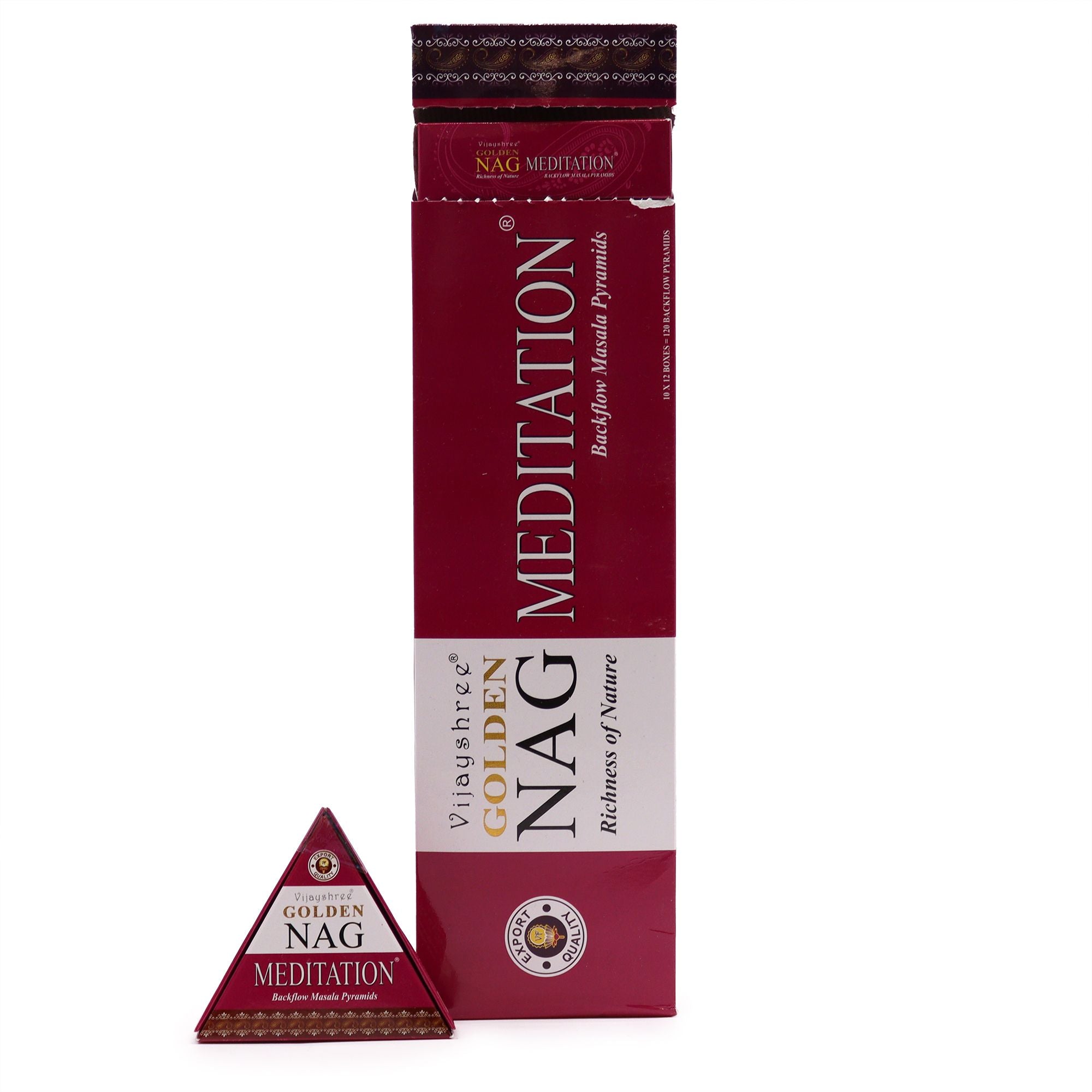 Meditation Backflow Incense Cones Jumbo Golden Nag