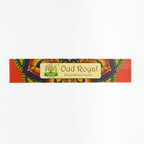 Oud Royal incense stick packaging with colorful design on a white background