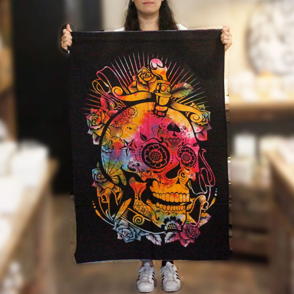 Day of the Dead Skull Cotton Wall Art