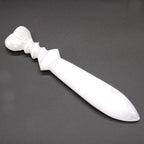 Selenite Spiral Ritual Knife | 25cm