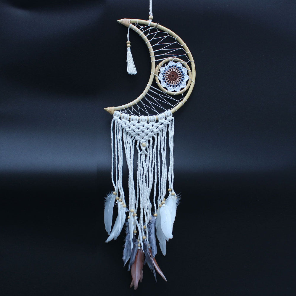 Macramé Moon Protection Dreamcatcher | Handmade | Choose Your Colour