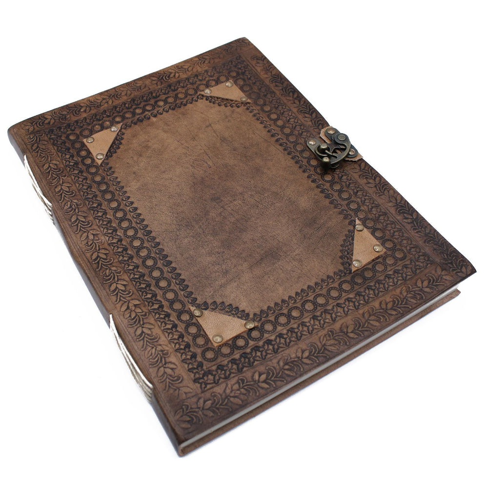 Large Customisable Leather Guest Book & Visitor Journal