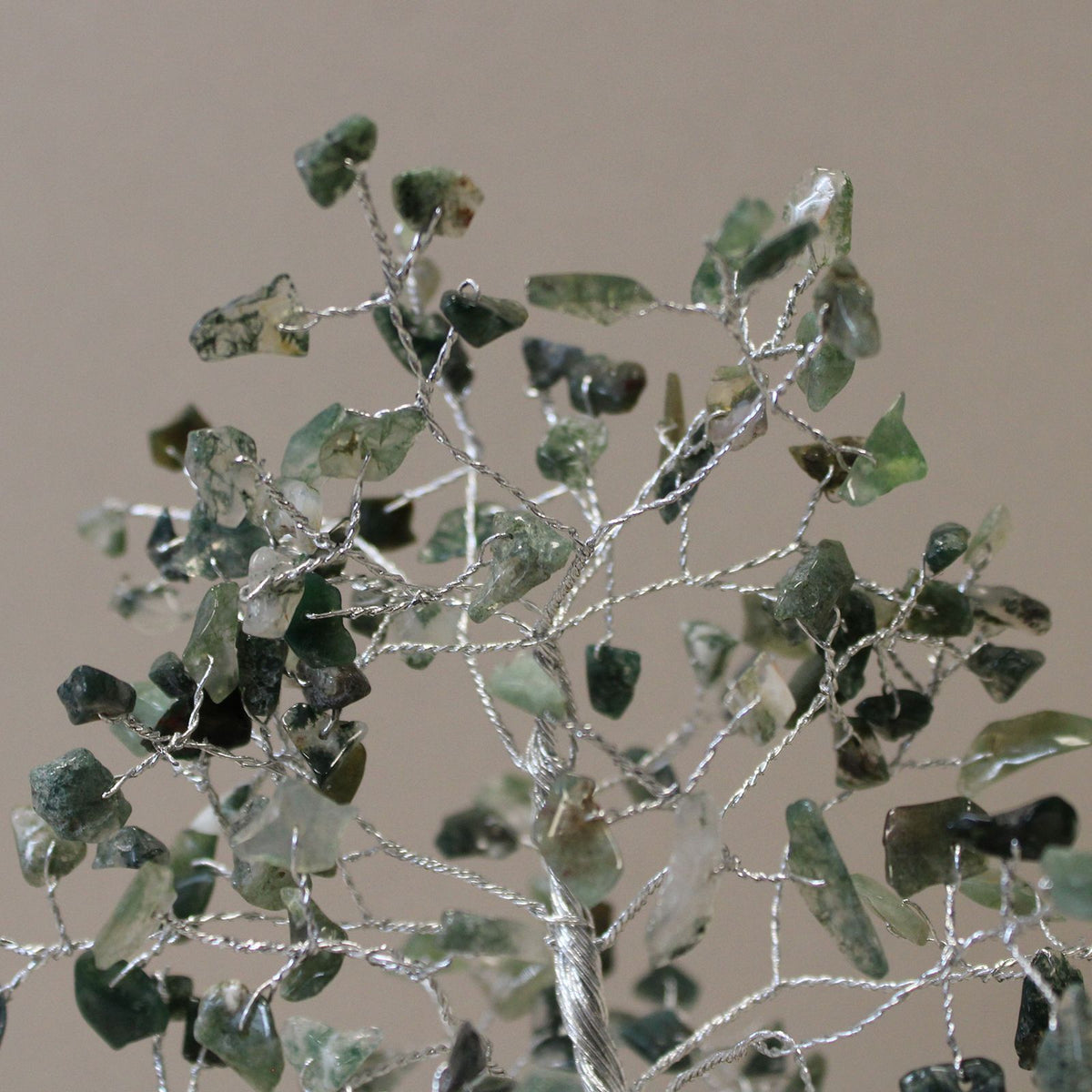 Moss Agate Gemstone Tree with Organite Base - 160 Stone