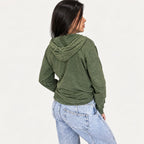Vintage Teal Stone Washed Hoody Shirt Kangaroo Pocket - XLarge