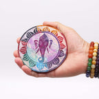 Ganesha Soapstone Disc Incense Holder