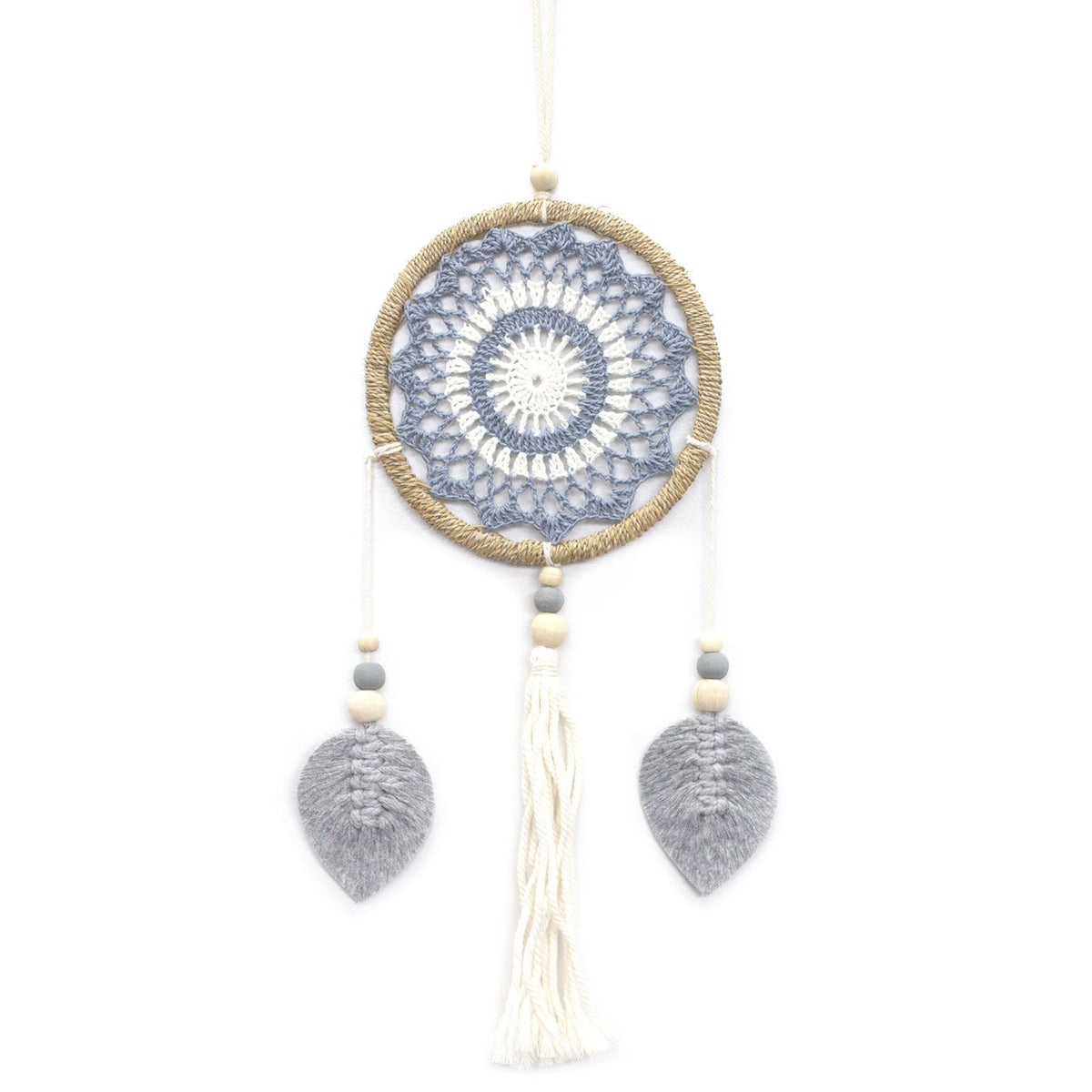 Elemental Spirits Dreamcatcher | Medium Grey 40cm | Handmade in Bali