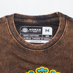 Nomad Sari Stonewashed Cotton T-Shirt | Sun & Zodiac | Brown | Medium