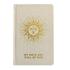 My Days are Full of Sun Ivory Gratitude Journal with Gold Lining