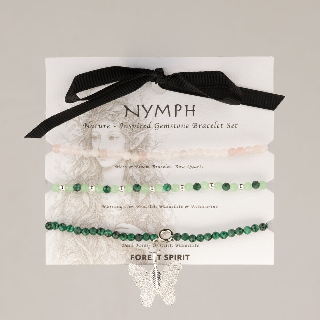 Nymph Spirit Gemstone Bracelet Set - Forest Spirit