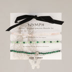Nymph Spirit Gemstone Bracelet Set - Forest Spirit