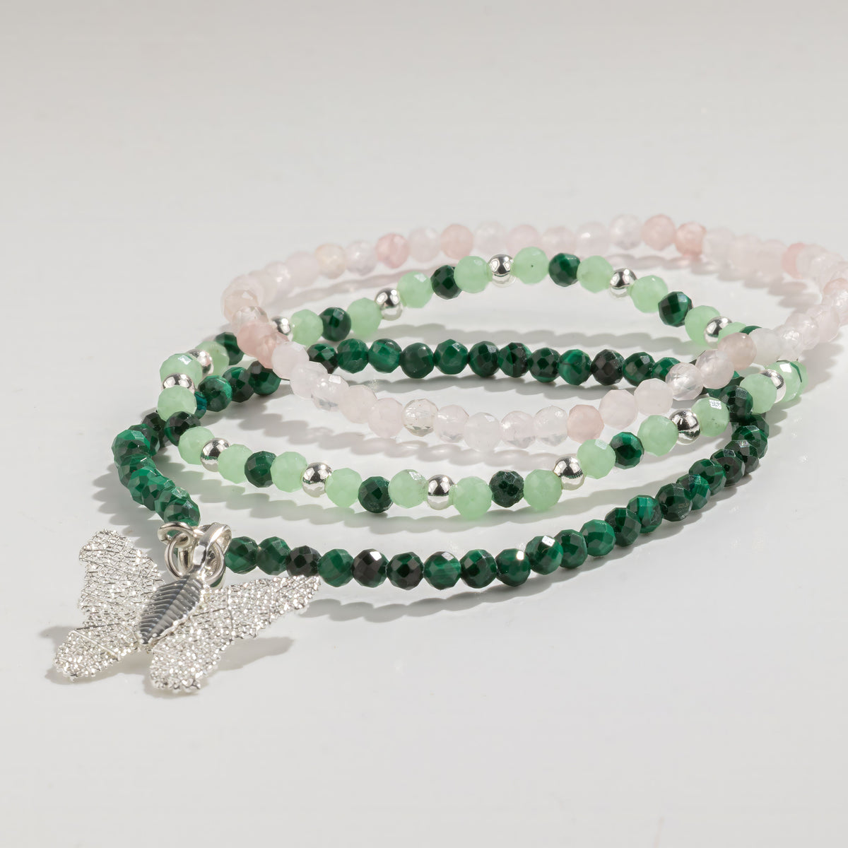 Nymph Spirit Gemstone Bracelet Set - Forest Spirit