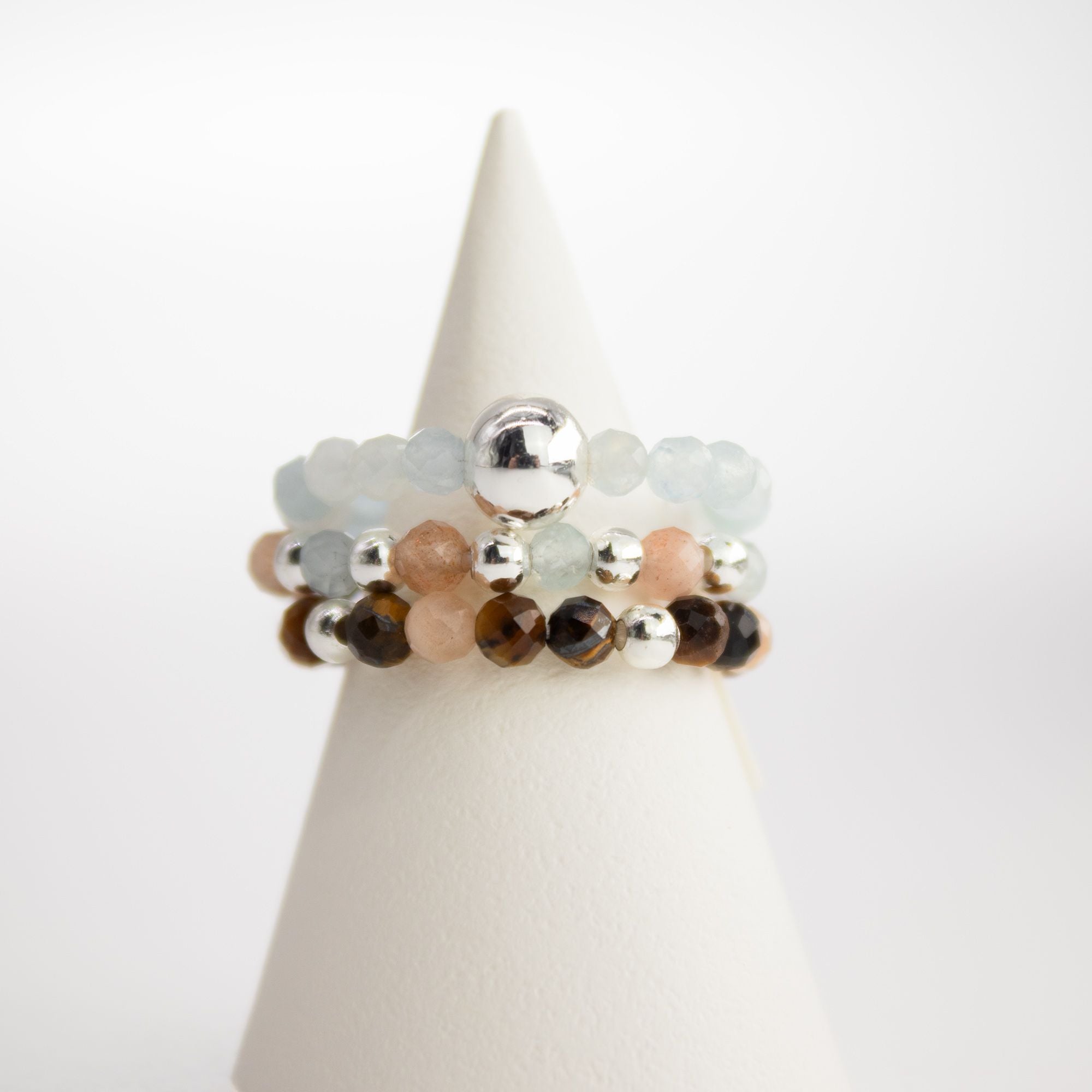 The Sea Sunset Ring Set — Nymph Gemstone Collection
