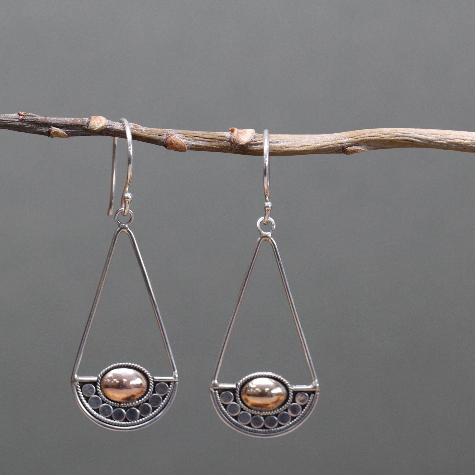 Luna Balance Silver & Gold Earrings