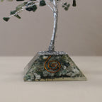 Moss Agate Gemstone Tree with Organite Base - 160 Stone