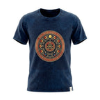 Nomad Sari Stonewashed Cotton T-Shirt | Stay Wild Moon Child | Blue | Small