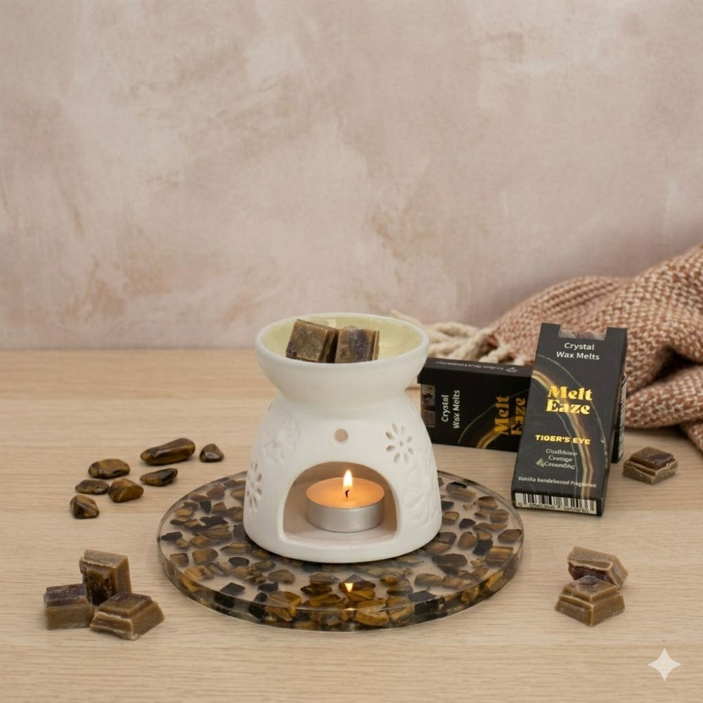 MeltEaze Wax Melts 50g | Tigereye Strength | Vanilla Sandalwood