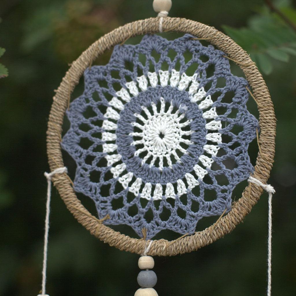 Elemental Spirits Dreamcatcher | Medium Grey 40cm | Handmade in Bali