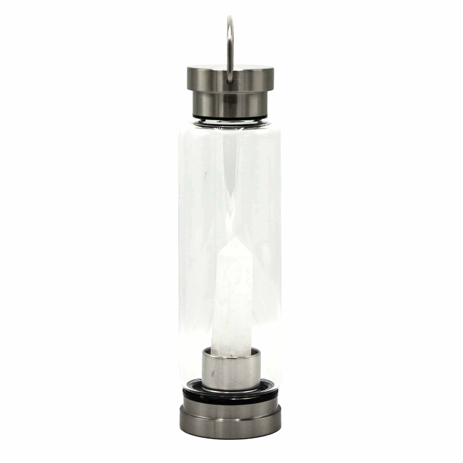 Clear Quartz Crystal Water Bottle | Obelisk | Cleansing & Clarity