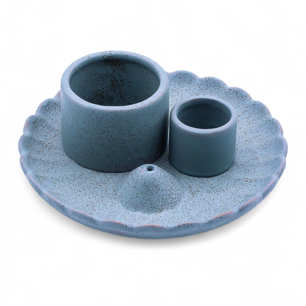 Lotus Flower Blue Palo Santo Stick & Smudge Holder