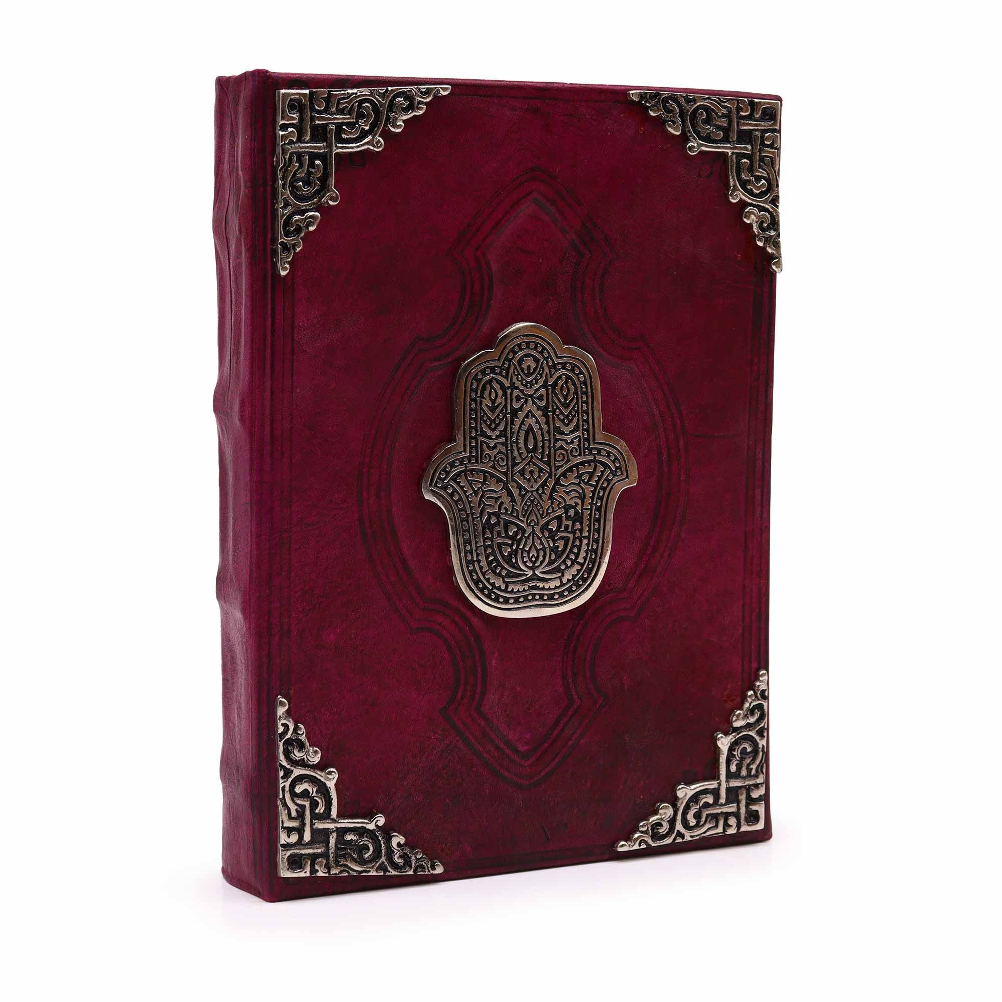 Hefty Red Tan Book - Zinc Hamsa Decor