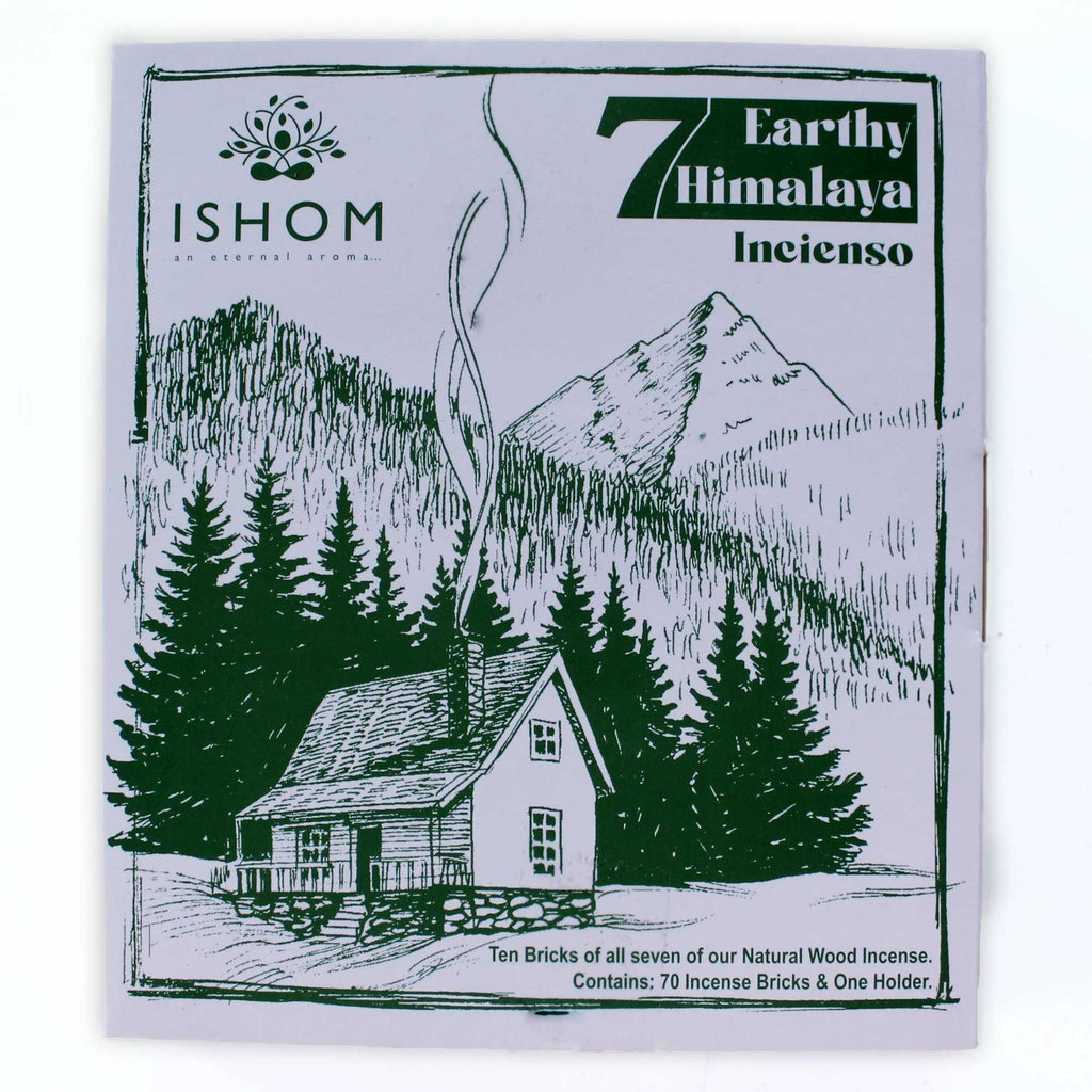 Earthy Himalaya 70 Smudge Bricks & Burner Display Set - Ishom