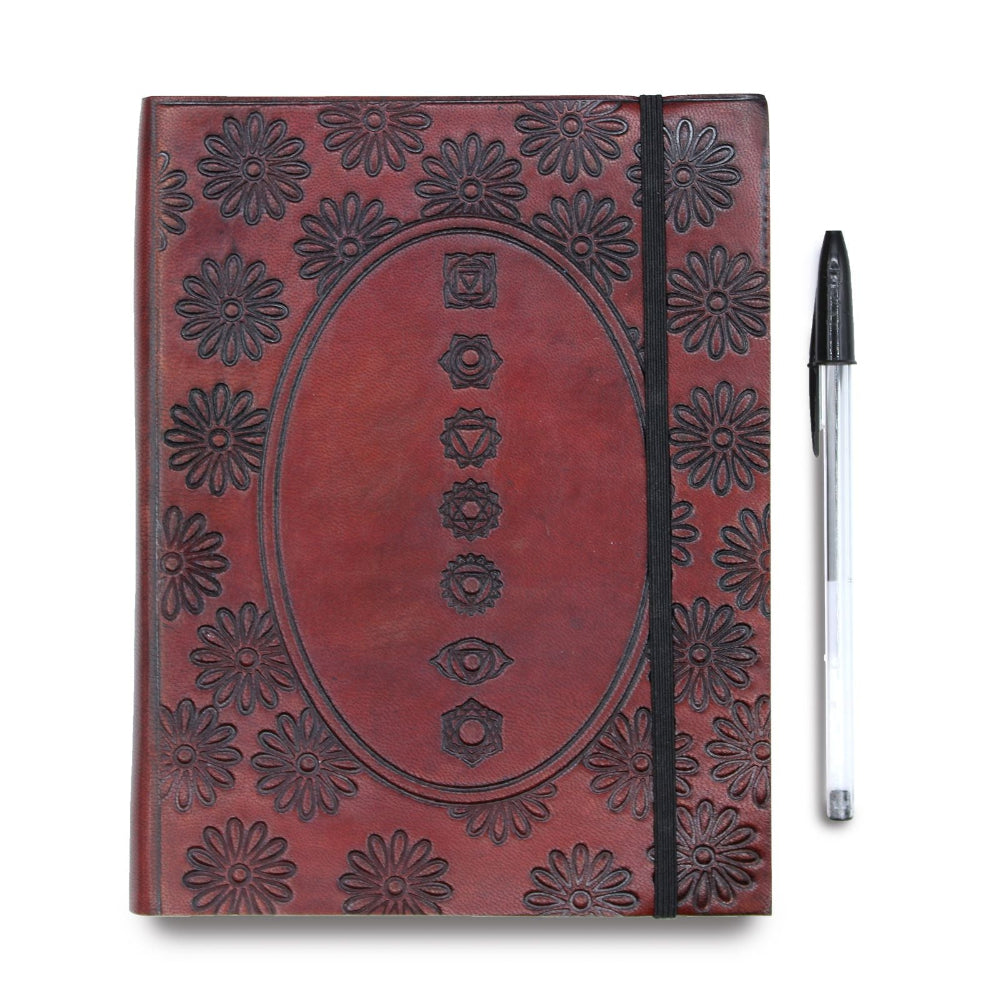 Chakra Mandala Notebook with Strap - Medium