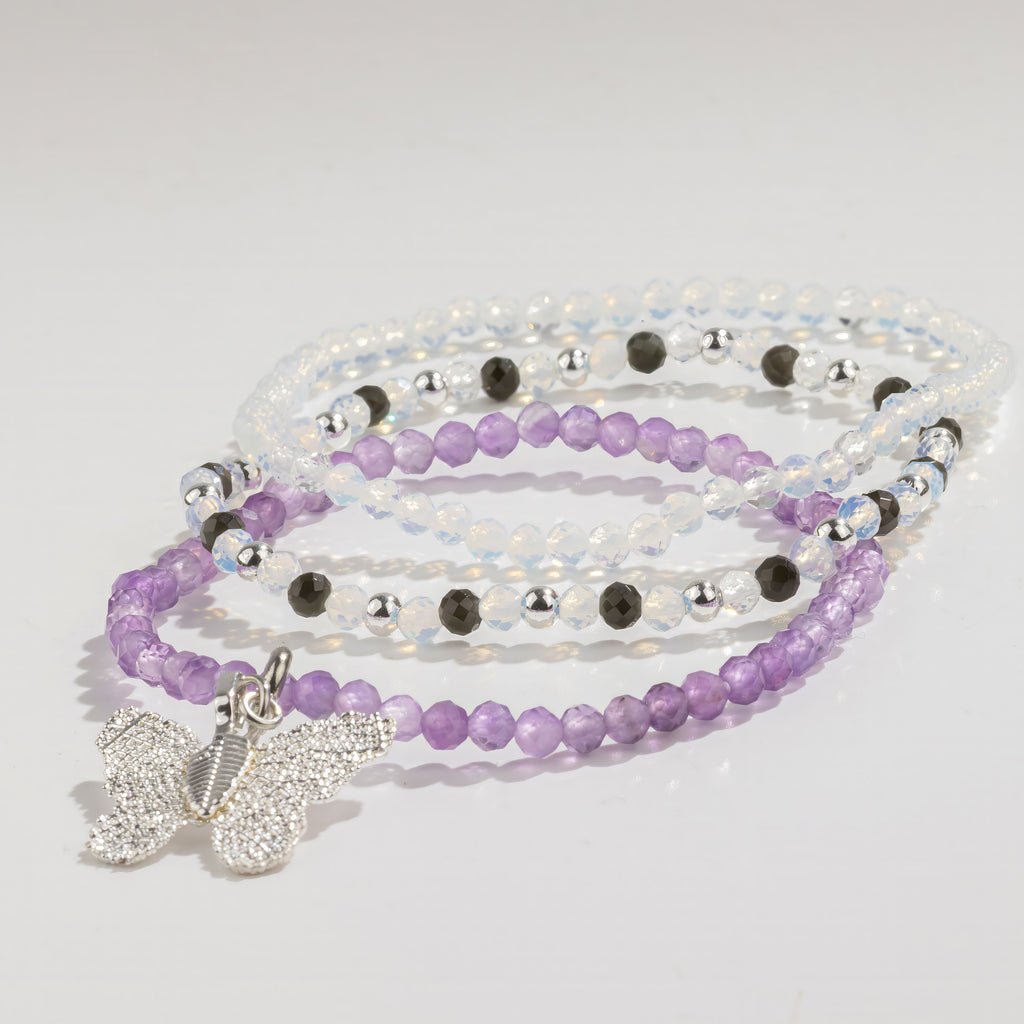 Nymph Spirit Gemstone Bracelet Set - Full Moon