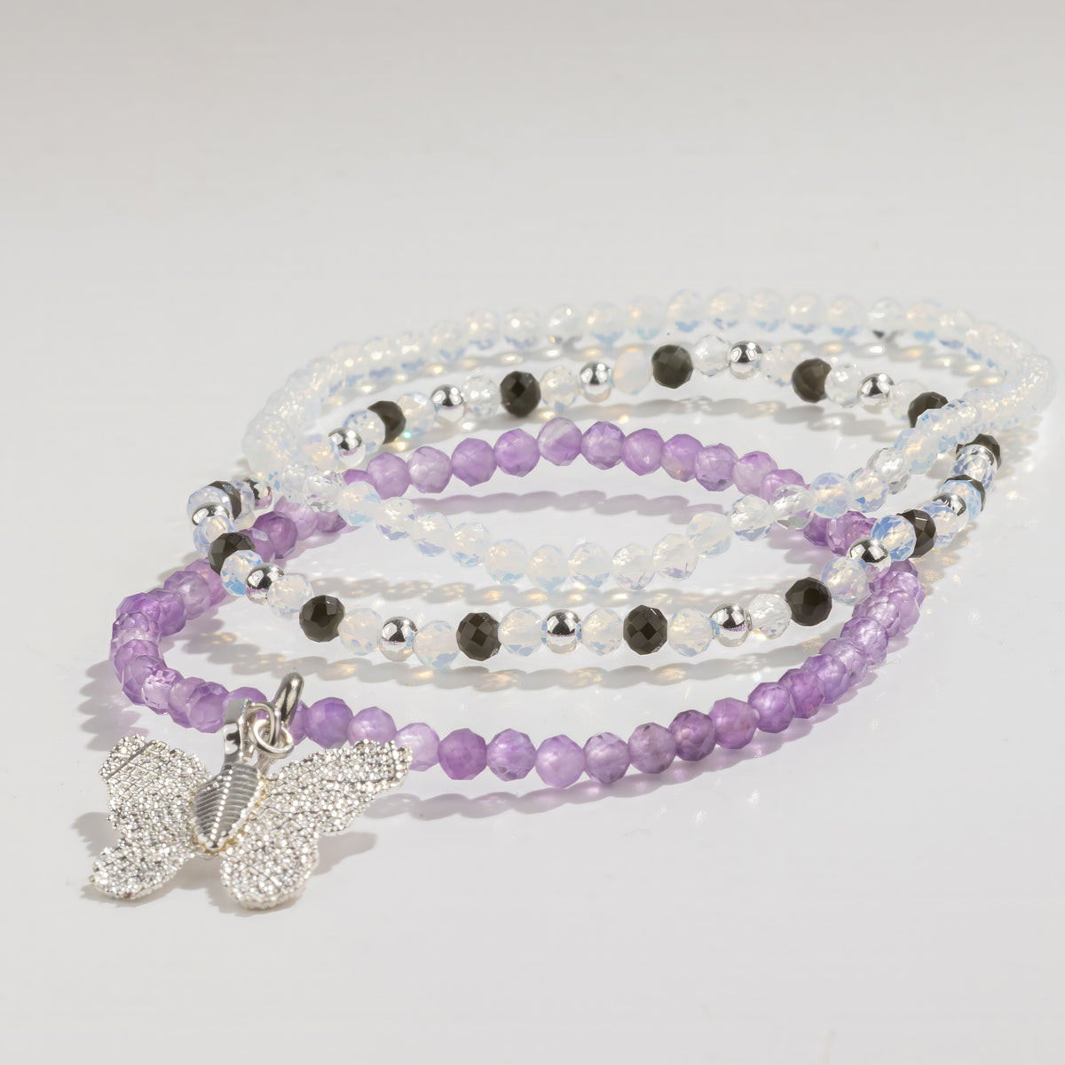 Nymph Spirit Gemstone Bracelet Set - Full Moon