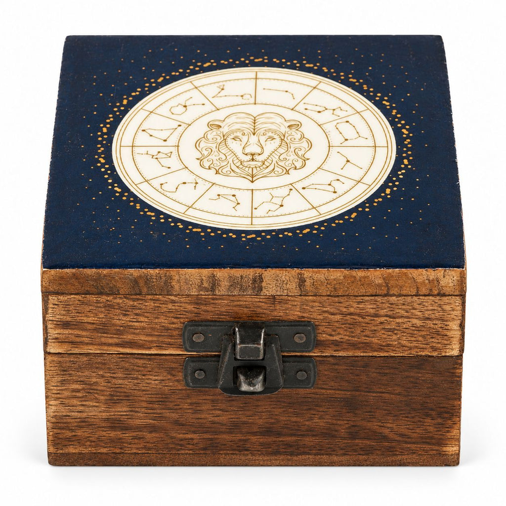 Leo Small Enamelled Keepsake Box