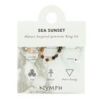 The Sea Sunset Ring Set — Nymph Gemstone Collection