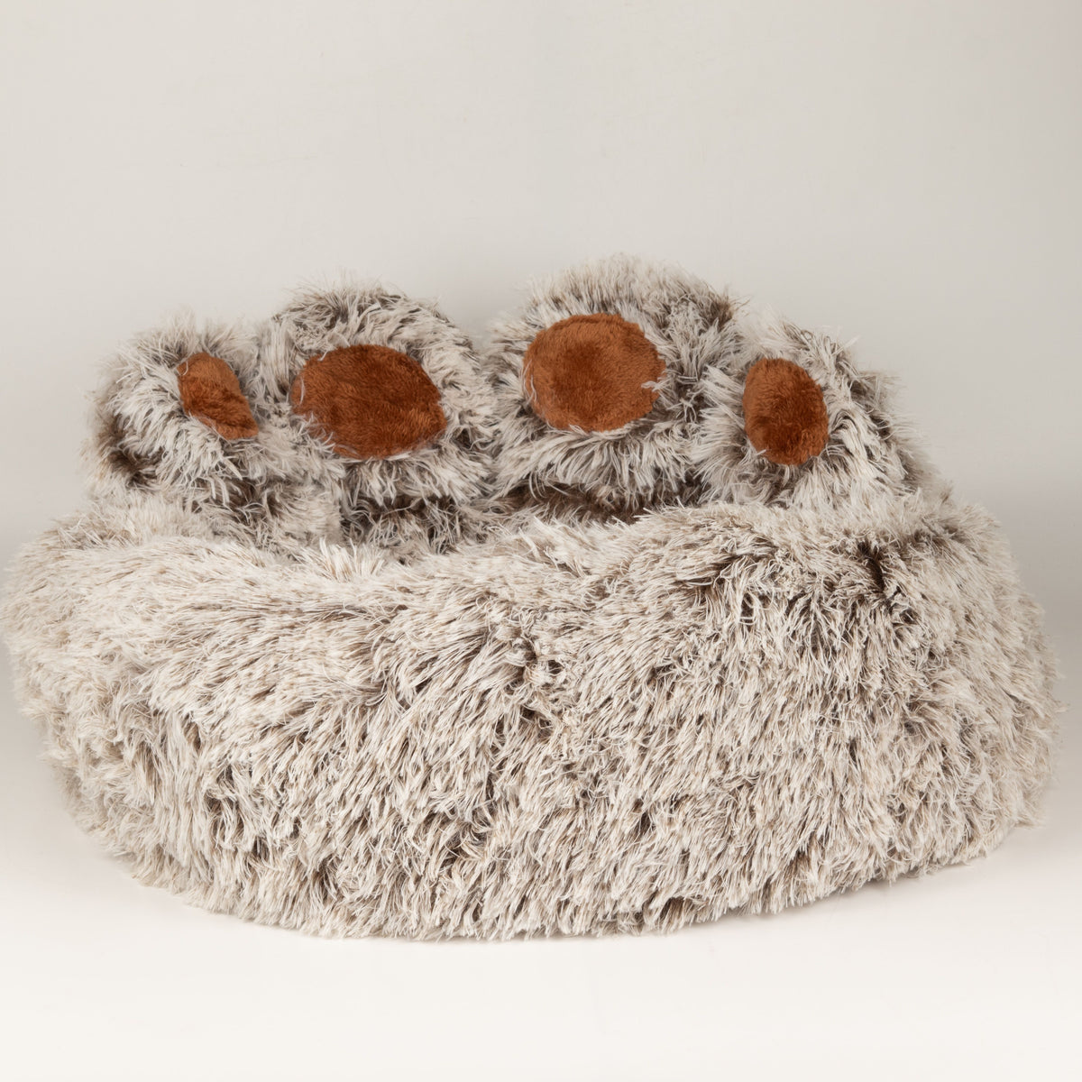 Paw-Shaped Plush Pet Bed for Cats & Small Dogs - Medium (60cm)