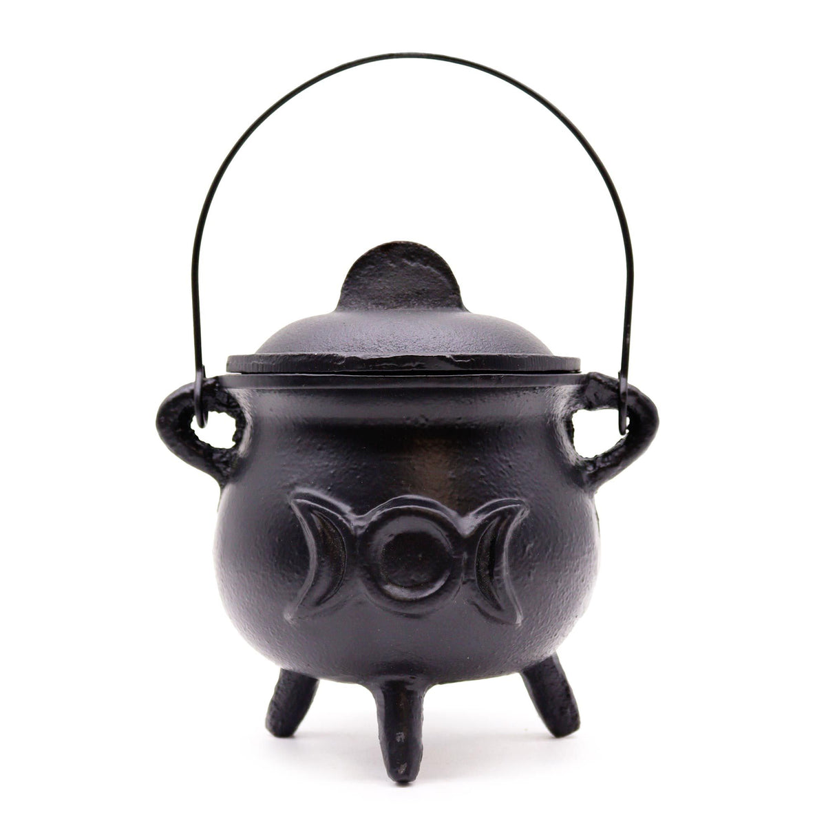 Large Cast Iron Triple Moon Cauldron | 12 × 15cm