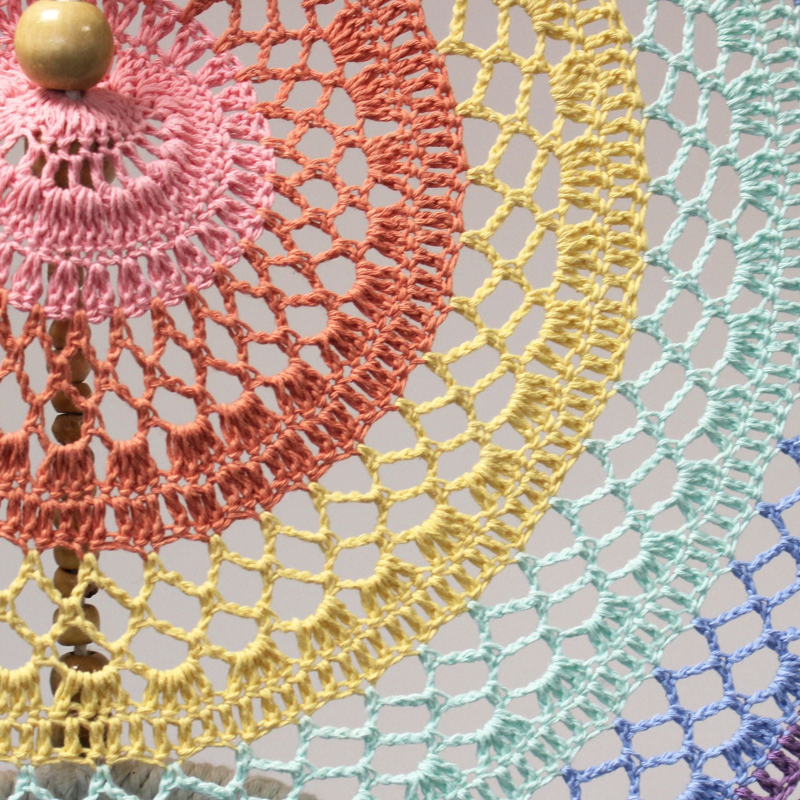 Pastel Rainbow Drama Dreamcatcher | Extra Large 110cm | Balinese Temple-Inspired