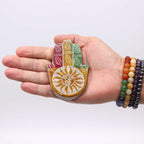 Sun Face Soapstone Hamsa Incense Holder