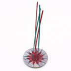 Sun Flower  Soapstone Disc Incense Holder