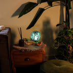 The Emerald Crackle DriftGlow Lamp