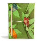 Lokta Bold Floral Moss Green Notebook