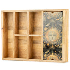 Sun Goddess Mango Wood Tarot Tray with Card Storage