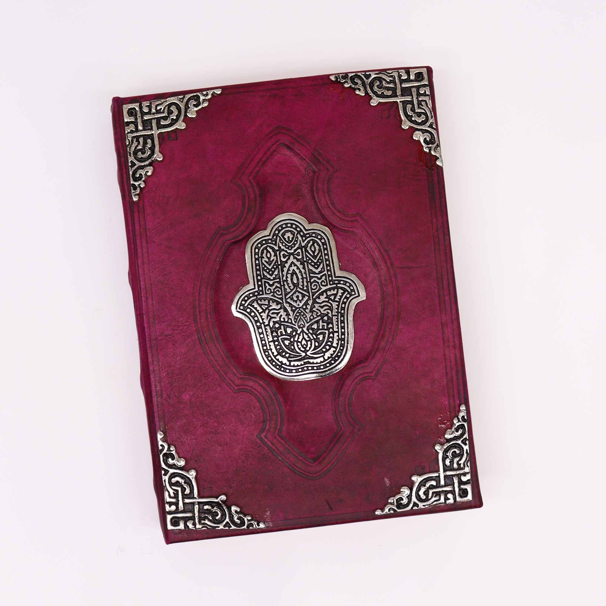 Hefty Red Tan Book - Zinc Hamsa Decor
